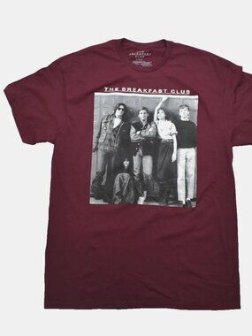 The Breakfast Club Classic Movie Poster Graphic Maroon Adult Shirt New Large